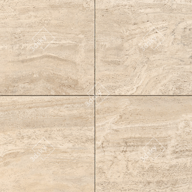 Flaviker Navona Honey Vein: Premium Wall and Floor Tiles 3D model image 2