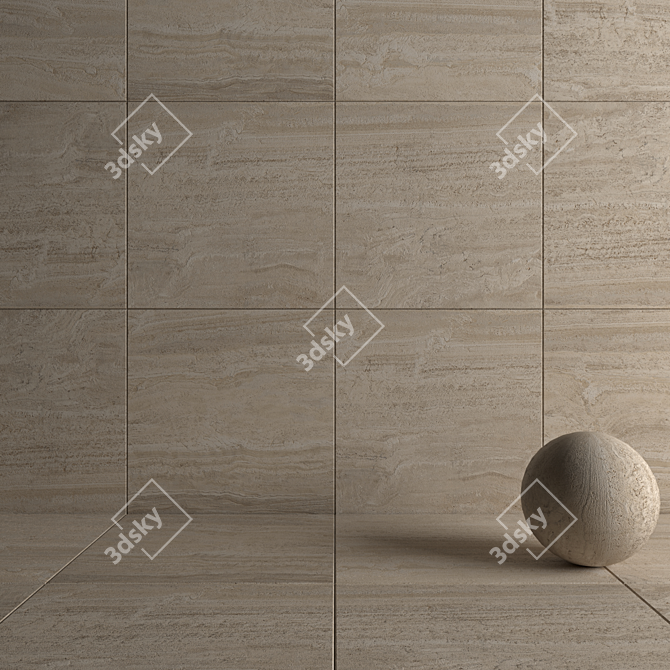 Flaviker Navona Honey Vein: Premium Wall and Floor Tiles 3D model image 4