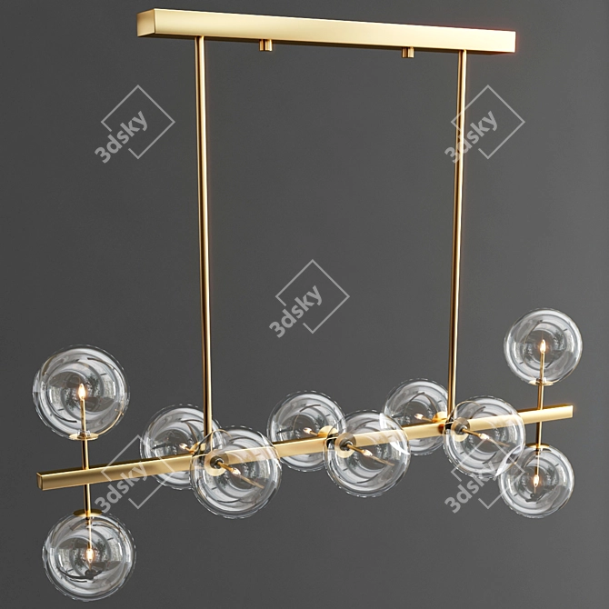 Modern LARGO Chandelier: Sleek and Stylish 3D model image 4