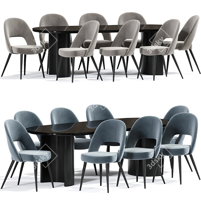 Modern Dining Chairs Set 3D model image 1