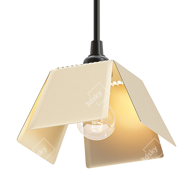 Artisanal Folded Pendant Light 3D model image 1