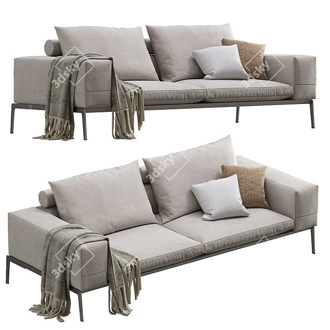 Modern Lifesteel Sofa: Elegant & Versatile 3D model image 1