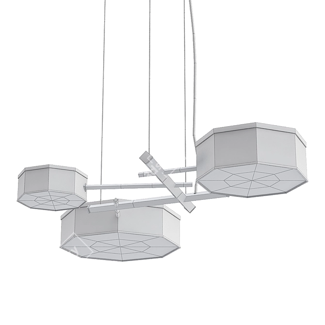 Elegant Excel Chandelier 3D model image 2