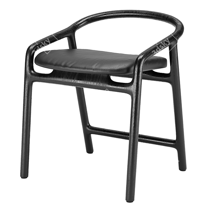 BRIONI Woak Stool - Sleek and Functional 3D model image 2