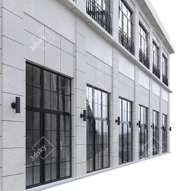 Modular Multi-Level Office Building 3D model image 4