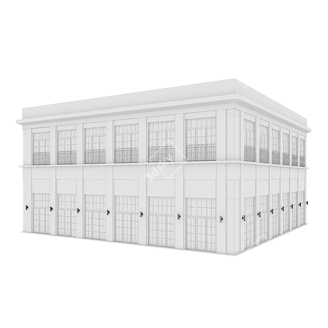 Modular Multi-Level Office Building 3D model image 5