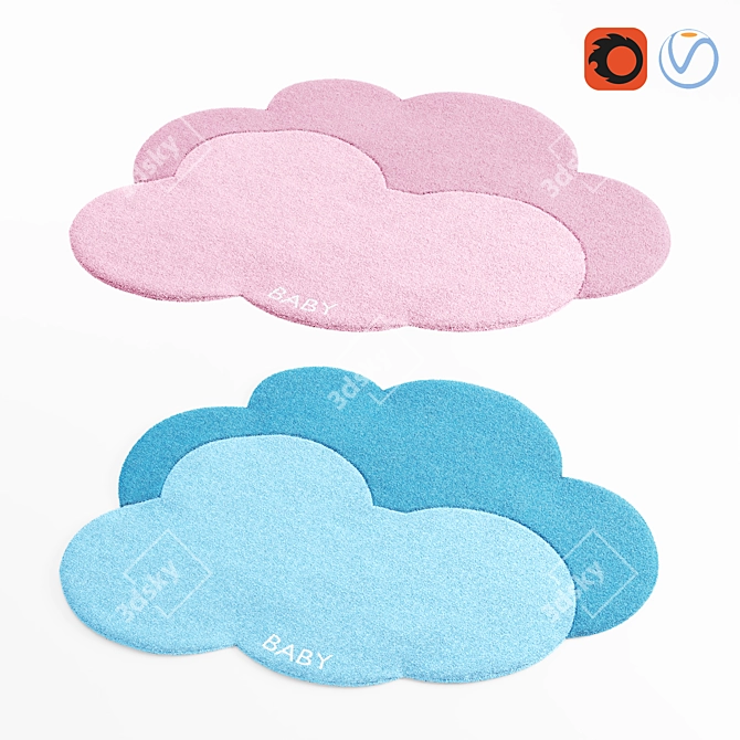 Dreamy Clouds Rug 3D model image 1