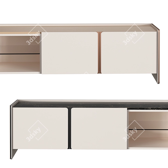 Havasu TV Stand - Modern Style, Praddy Collection 3D model image 2