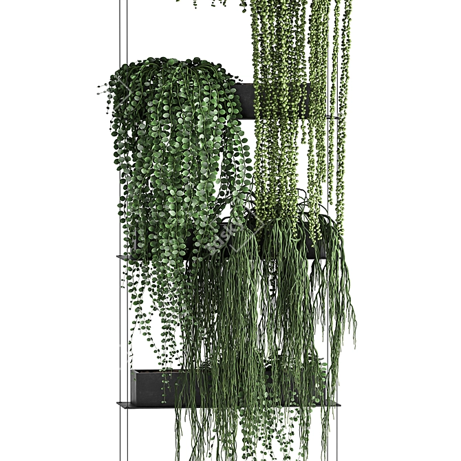 Vertical Garden Kit: Indoor Exotic Succulents & Cascading Plants 3D model image 3