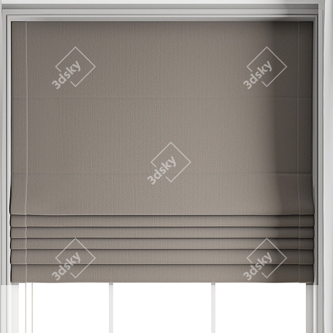 Elegant Polygonal Curtain Model 3D model image 4