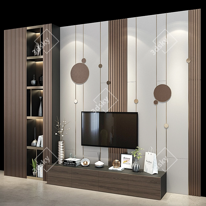325 TV Shelf Set: Organize Your Space 3D model image 3