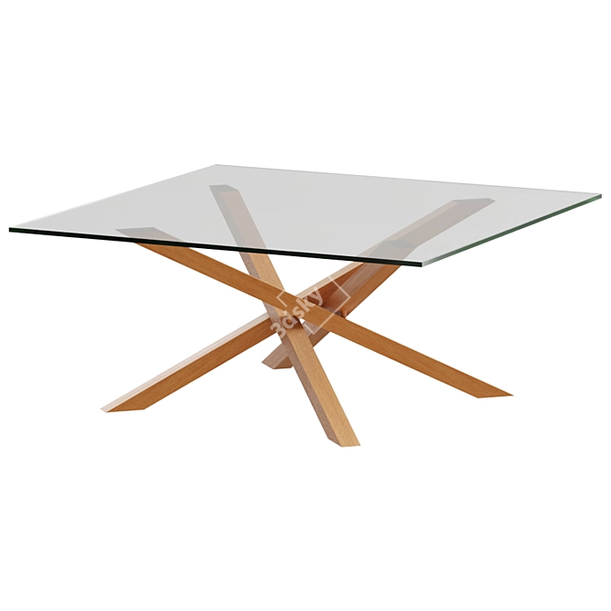 Modern Scandinavian Coffee Table 3D model image 1