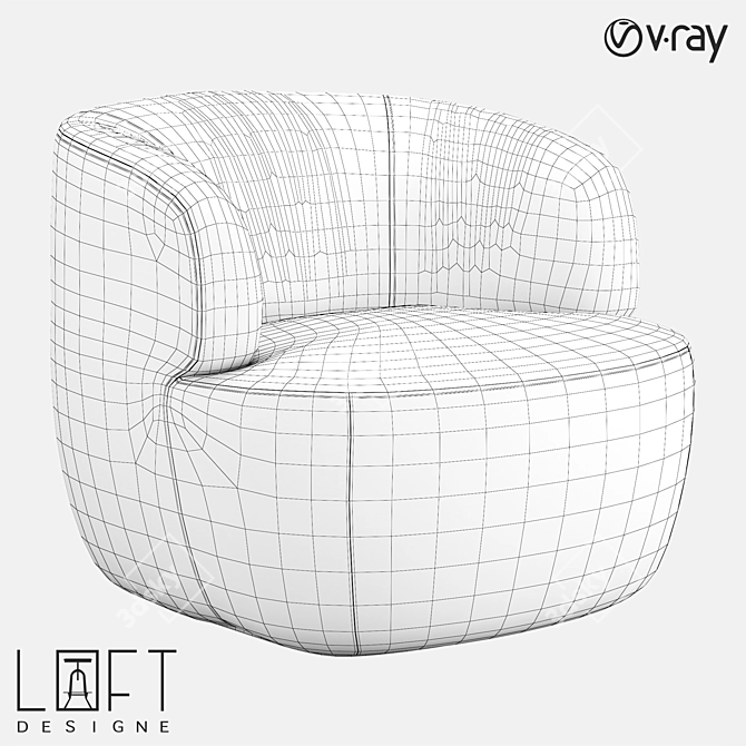 LoftDesign 36556 Armchair: Modern and Stylish 3D model image 2