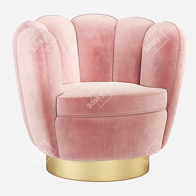 Elegant Eichholtz Mirage Swivel Chair 3D model image 1