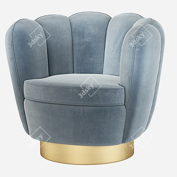 Elegant Eichholtz Mirage Swivel Chair 3D model image 4