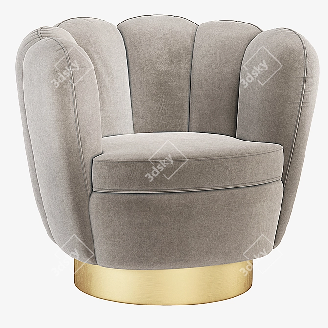 Elegant Eichholtz Mirage Swivel Chair 3D model image 11