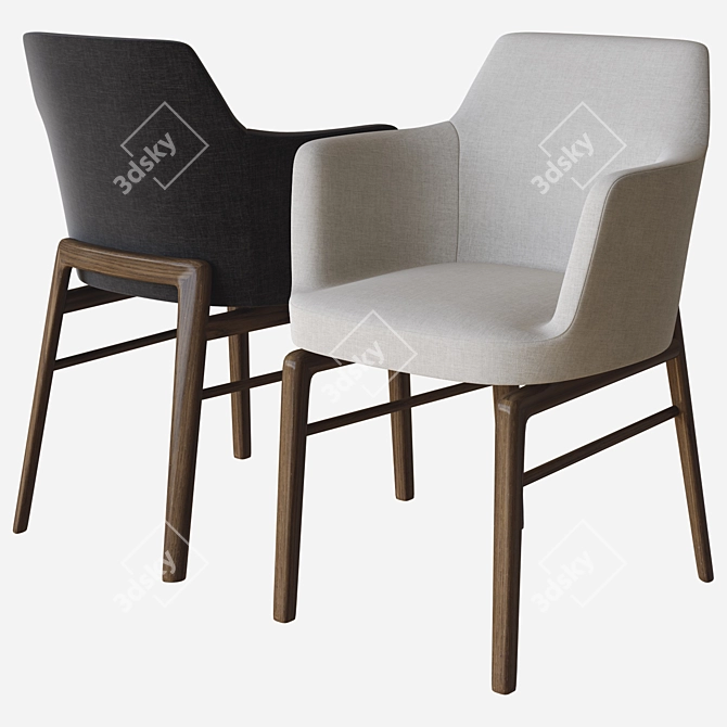 Modern Leda Chair: Sleek and Stylish 3D model image 1