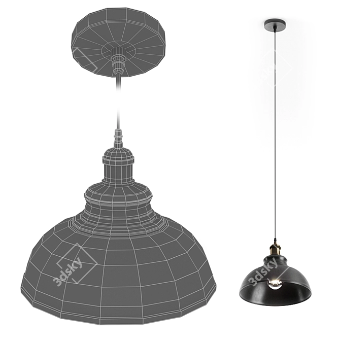 Modern Odeon Mirt Pendant Light 3D model image 2