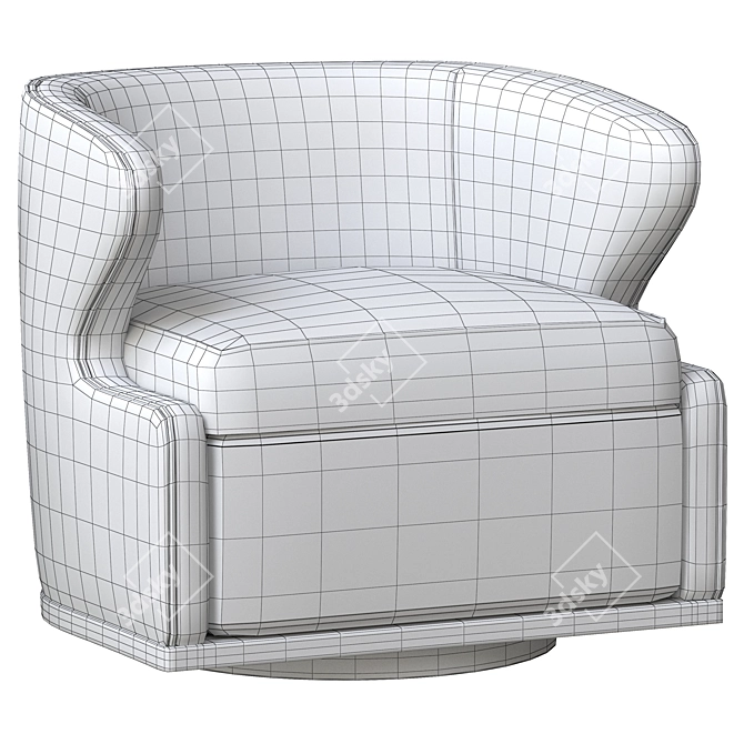 Elegant Dorset Chair 3D model image 4