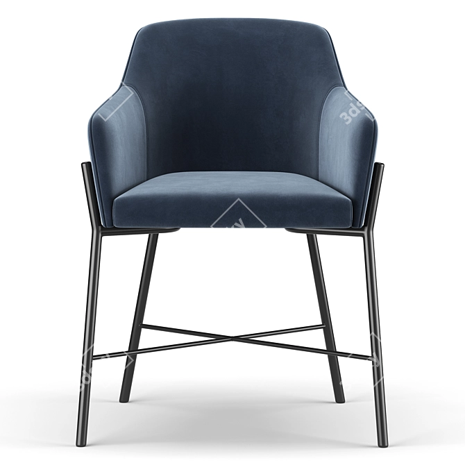 Stylish and Comfy Leah Chair 3D model image 3