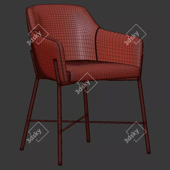 Stylish and Comfy Leah Chair 3D model image 5