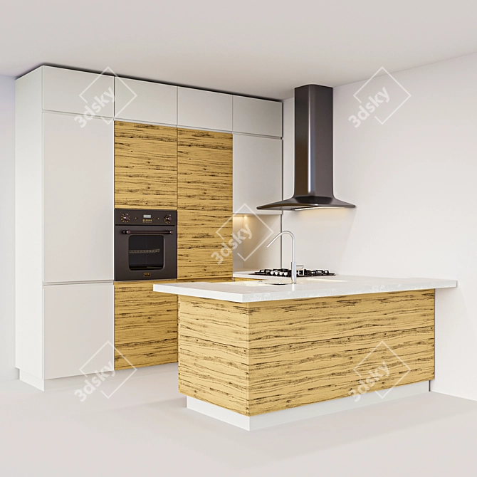 Modern Loft Kitchen (ZOV) 3D model image 1