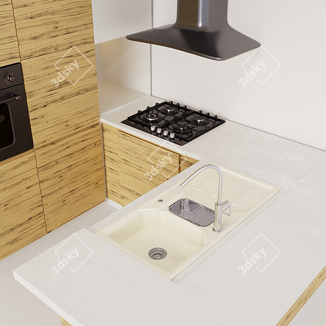 Modern Loft Kitchen (ZOV) 3D model image 5