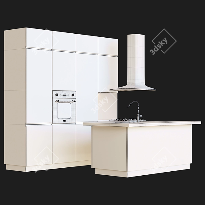 Modern Loft Kitchen (ZOV) 3D model image 7