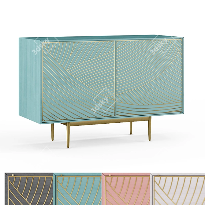 Ejvictor Dhow Cabinet: Bethan Gray Shamsian Collection 3D model image 4