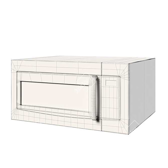 Sleek Microwave: Modern Kitchen Appliance 3D model image 5