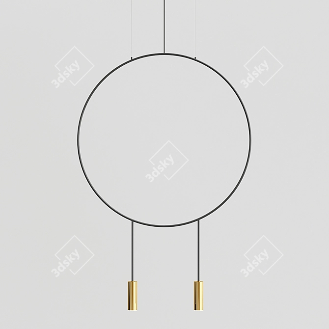 Revolta Circle Pendant Light 3D model image 1