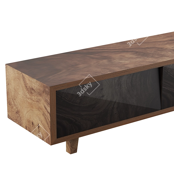 Modern Oak TV Stand by ARCHPOLE 3D model image 3