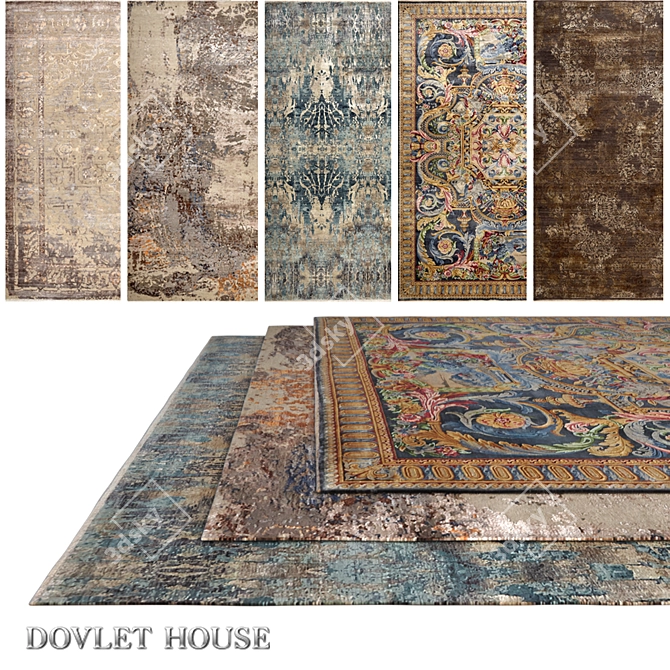 Luxurious Carpets: DOVLET HOUSE Collection 3D model image 1