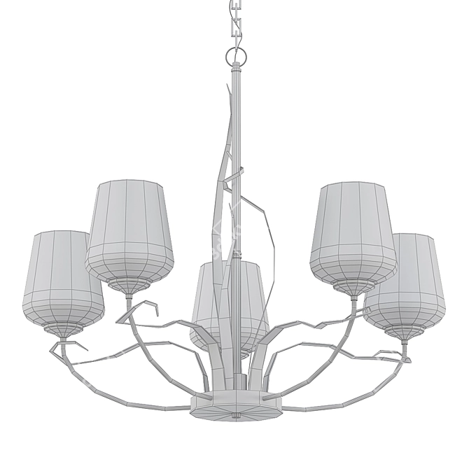 Elegant Floral Chandelier 3D model image 2