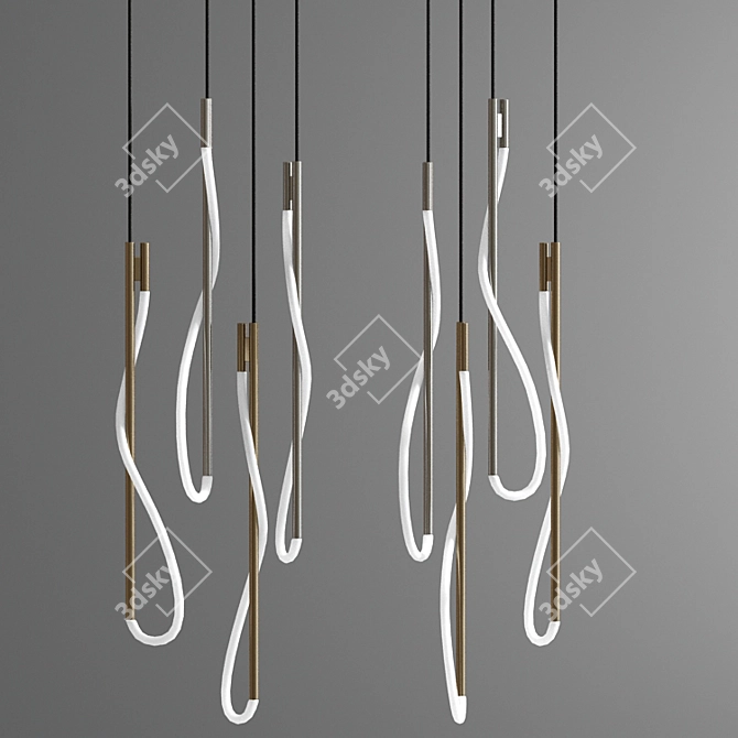 Luke Pendant Lights - Stylish and Versatile Lighting 3D model image 2