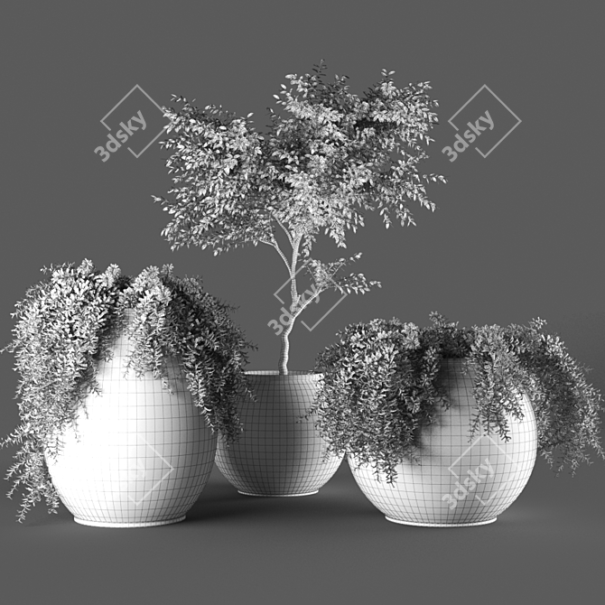 Botanical Beauty: Exquisite Plant Sculpture 3D model image 3