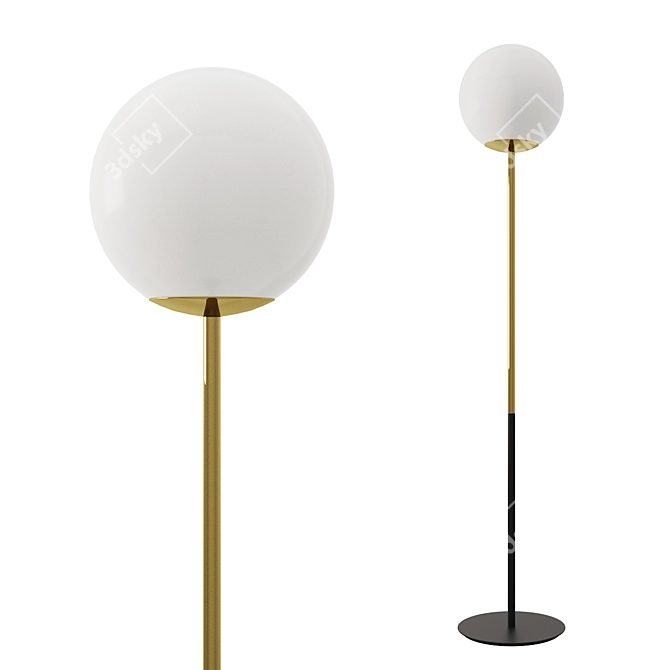 Jugen Floor Lamp: Sleek Design & Illuminating Ambiance 3D model image 1