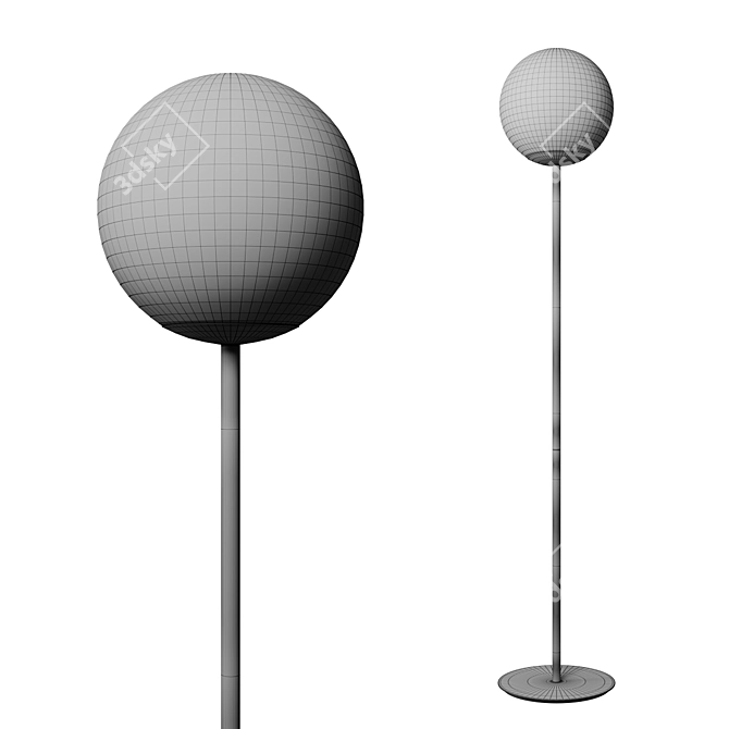 Jugen Floor Lamp: Sleek Design & Illuminating Ambiance 3D model image 3