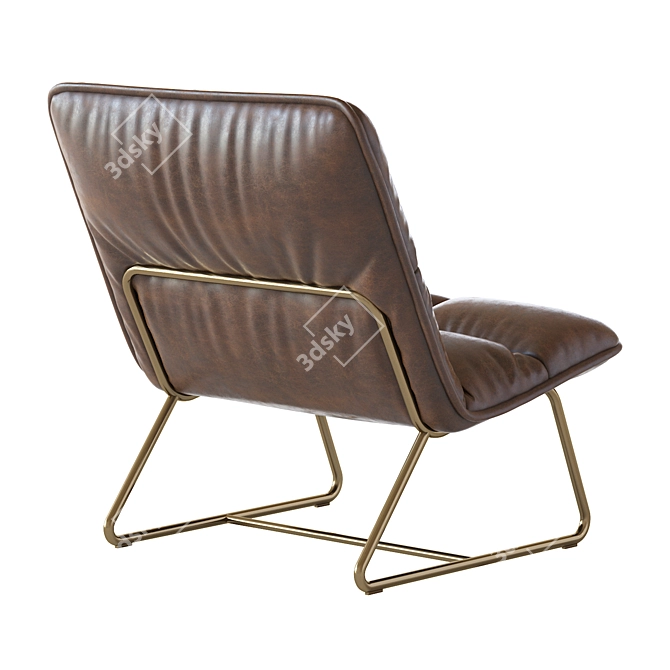 Cozy Living Lounge Chair 3D model image 3