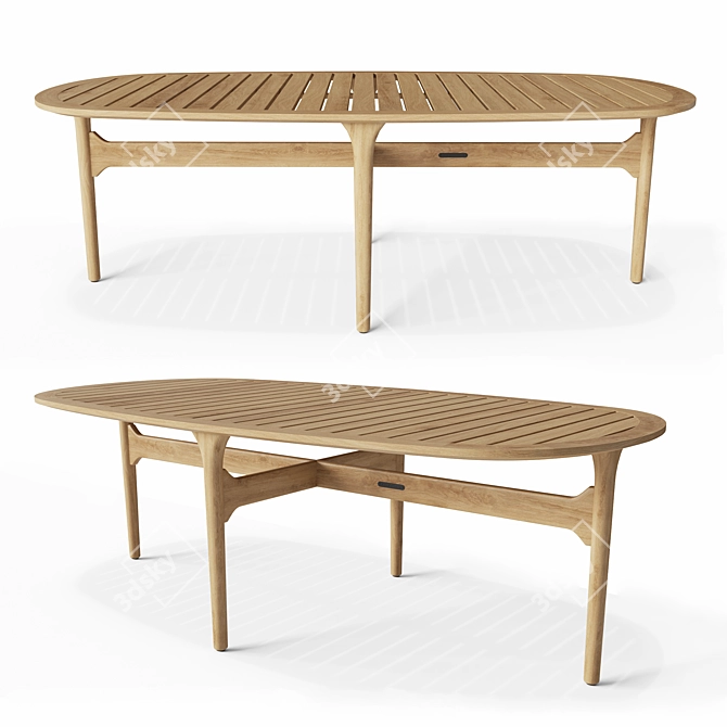 Gloster BAY Coffee Table - Sleek and Stylish Design 3D model image 1