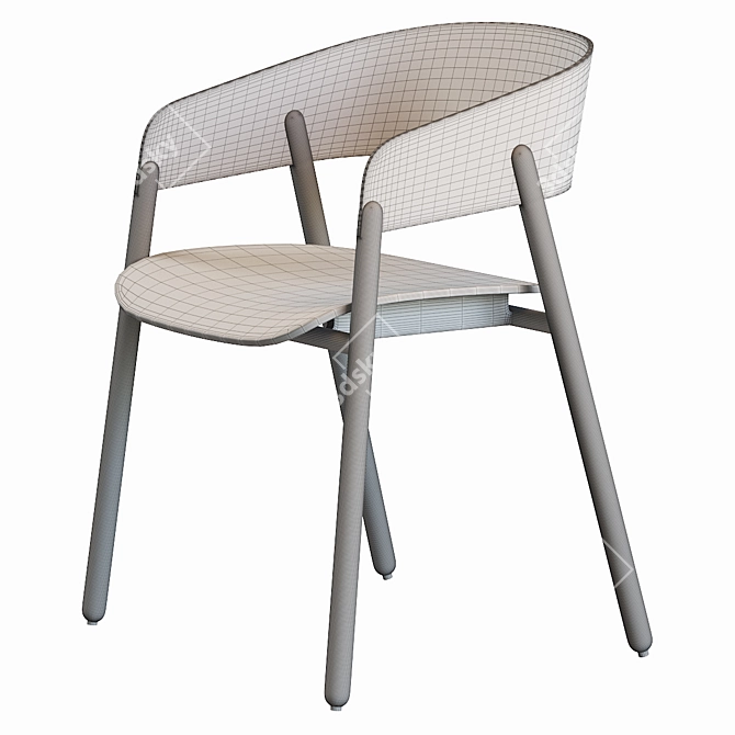 Sleek Mava Chair - Modern and Stylish 3D model image 5