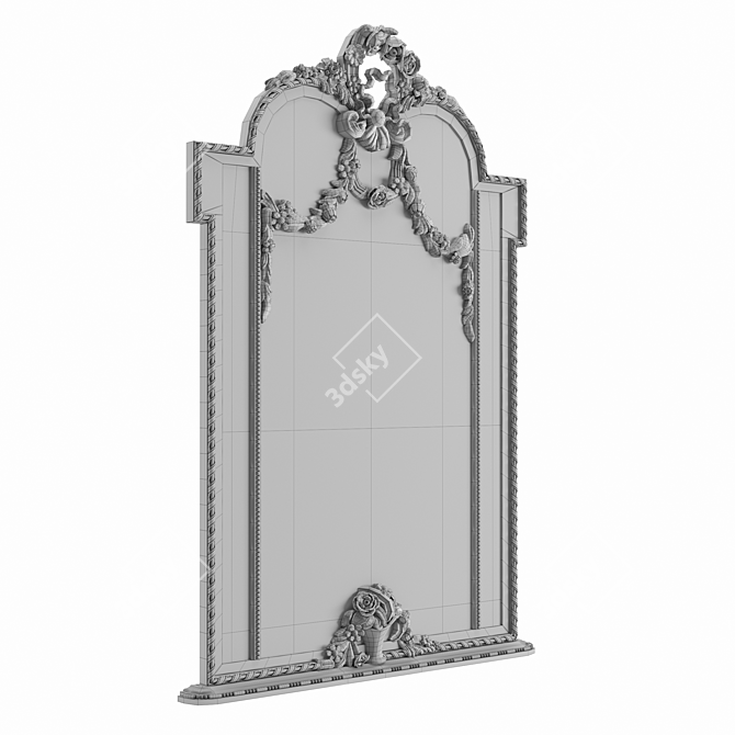 Antique Gold/Black Louis XVI Mirror 3D model image 5