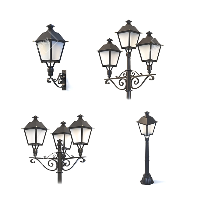 Brighton Street Lamp 3D model image 2