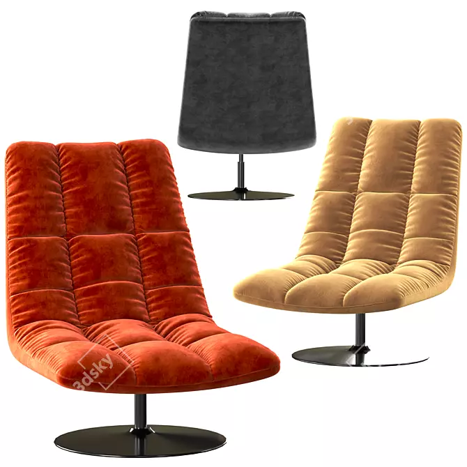 ModernBarLoungeChair 3D model image 2