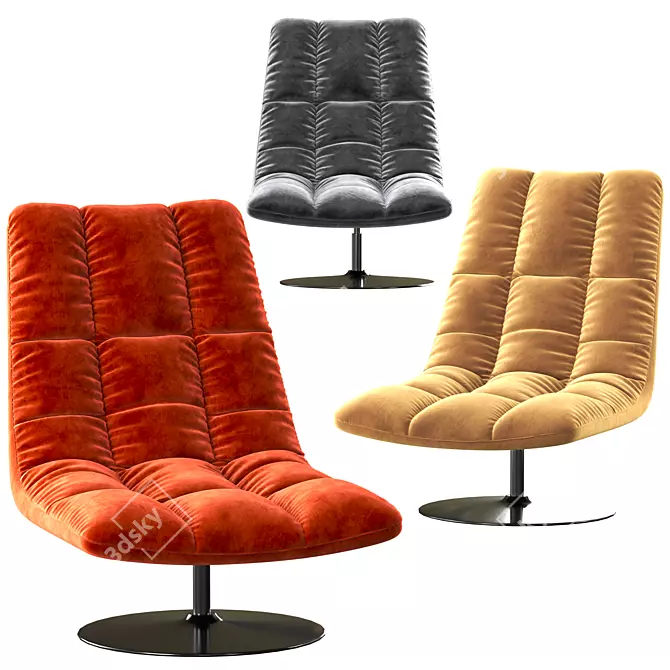 ModernBarLoungeChair 3D model image 3