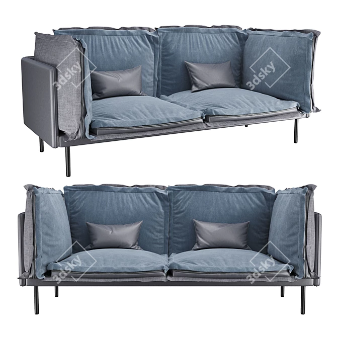 Sleek SOHO Sofa - Modern and Stylish 3D model image 1