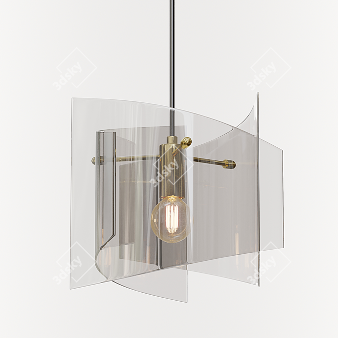 Modern Vent Design Lamp 3D model image 1