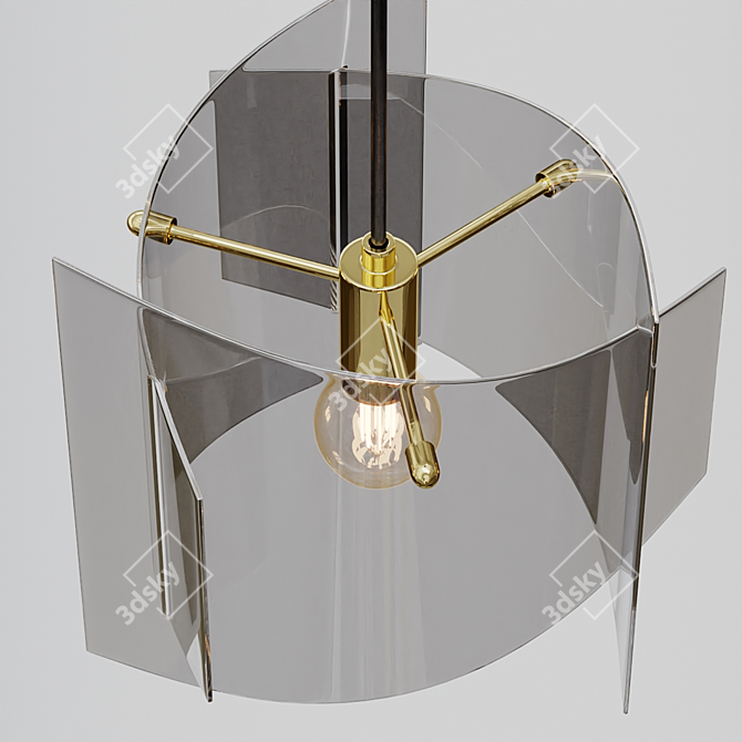 Modern Vent Design Lamp 3D model image 2