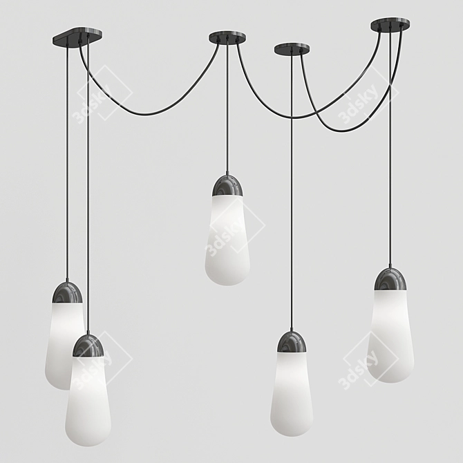 Elegant Illumination: APPARATUS Pendant Chandelier 3D model image 1