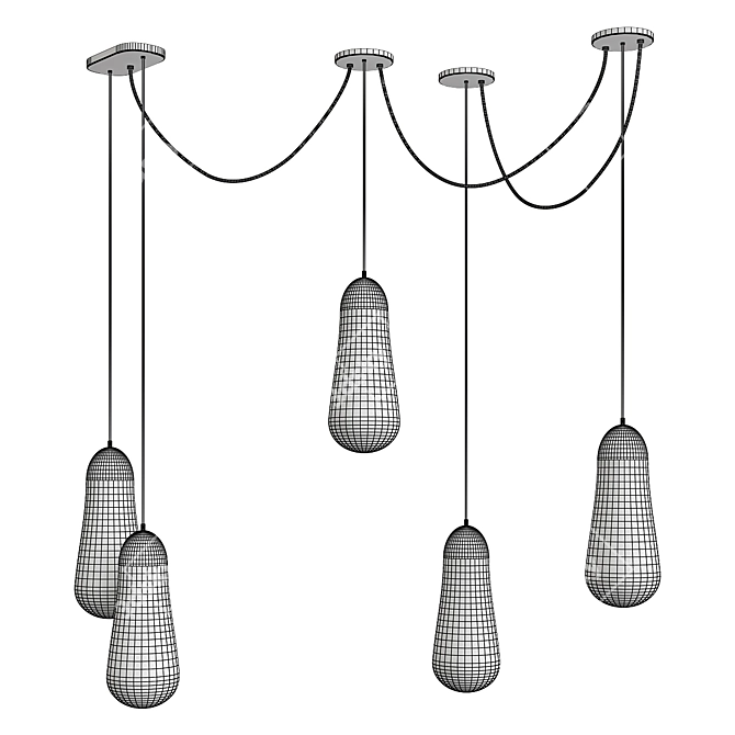 Elegant Illumination: APPARATUS Pendant Chandelier 3D model image 2